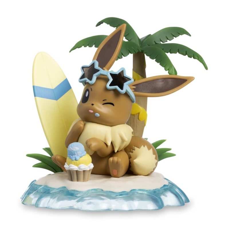 Prismatic Evolutions Super-Premium Collection, Eevee Figure & Eevee Plush Key Chain Bundle - Image 2
