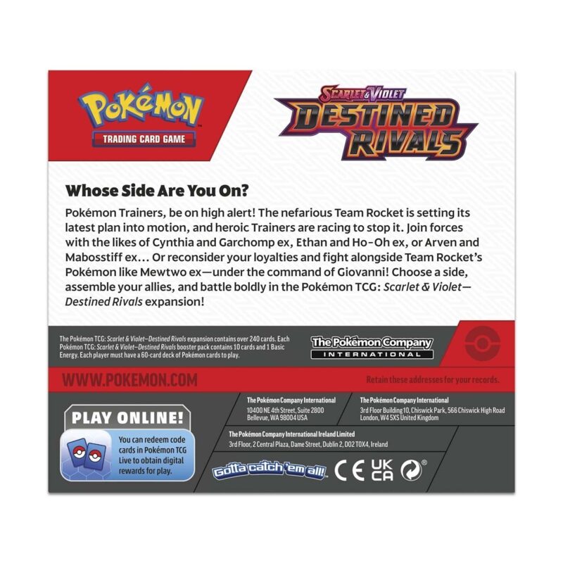 Pokémon TCG: Scarlet & Violet-Destined Rivals Booster Display Box (36 Packs) - Image 3